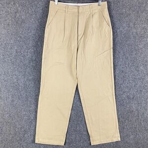 Brixton Pants Men's 28x29 Chino Beige Tapered Leg 100% Cotton‎ Slash Pockets